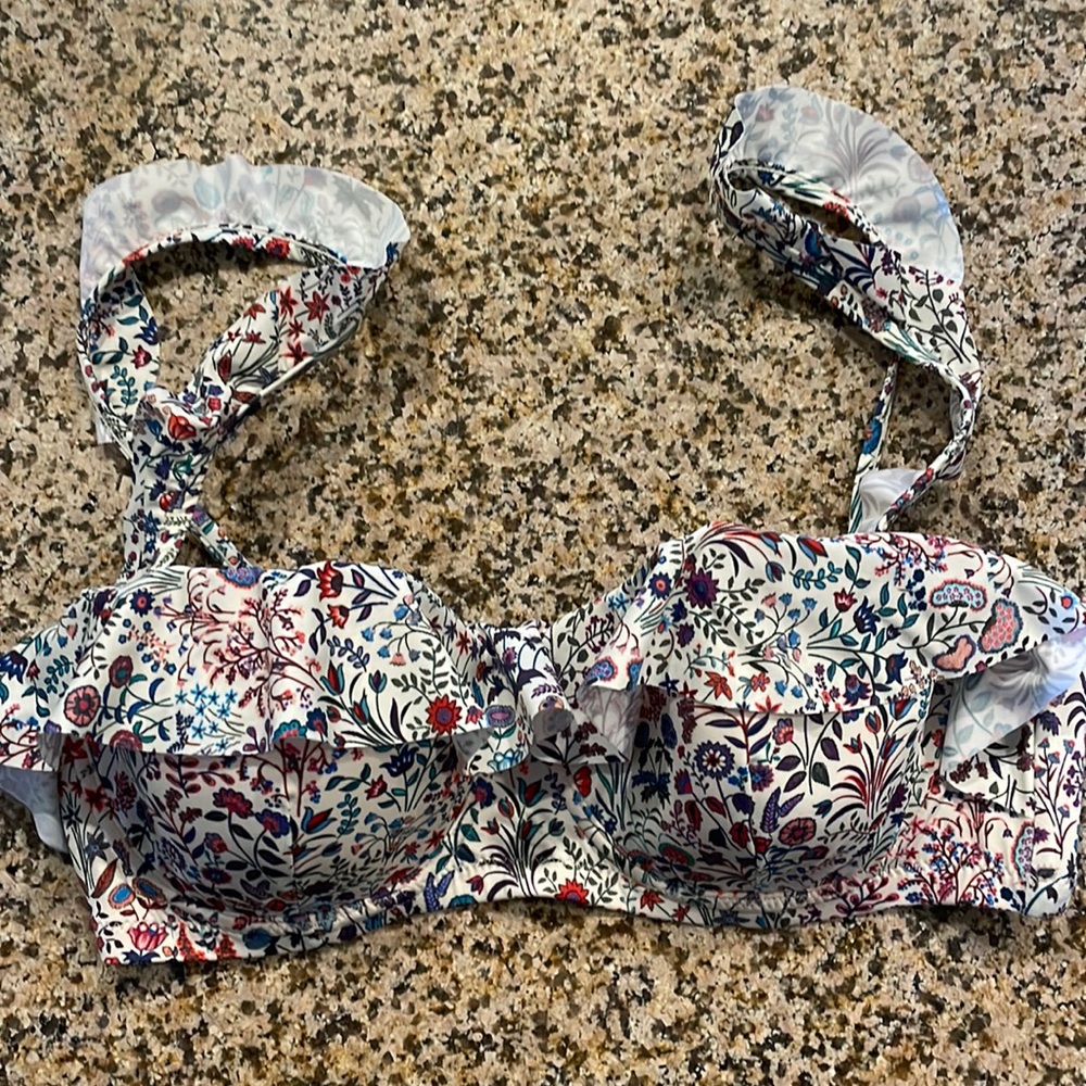 JCrew Ruffled Bikini Top